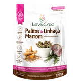 Kit 6x: Biscoito Palito Linhaça Marrom Sem Glúten Leve Crock 120g