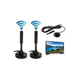 Pacote De 2 Antenas De Tv Hd Para Tv Aberta Com Cabo De 4,3 M