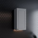 Armário Aéreo De Cozinha 1 Porta Americana Cinza