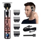 Aparador De Cabelo Com Lcd + 4 Pentes Limitados E Carregamento Usb