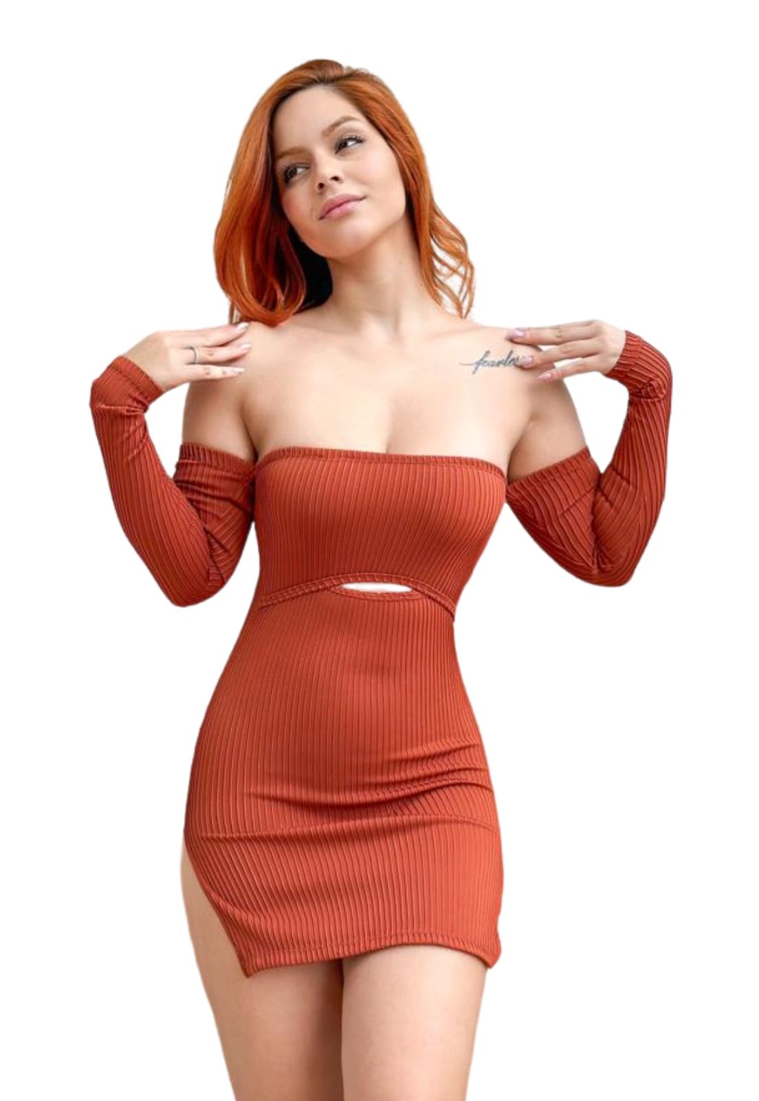 Vestido Feminino Curto Tomara Que Caia Ciganinha Manga Longa !