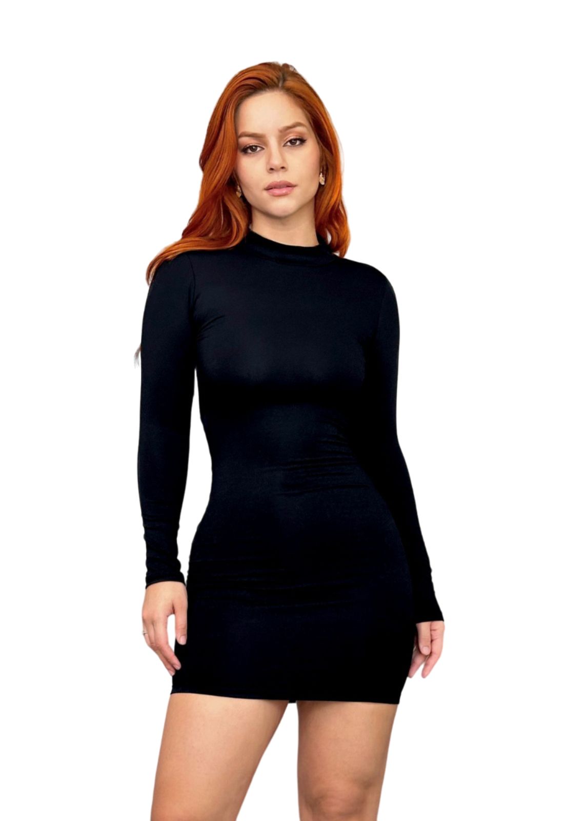 Vestido Feminino Sem Bojo Manga Longa Com As Costas Nua