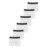 Kit 6 Cuecas Boxer Algodão Polo Wear Branco