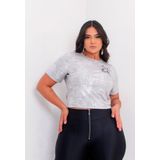 Blusa Feminina Plus Size Metalisada