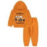 Conjunto Moletom Infantil Felpudo Blusão Com Touca E Calça