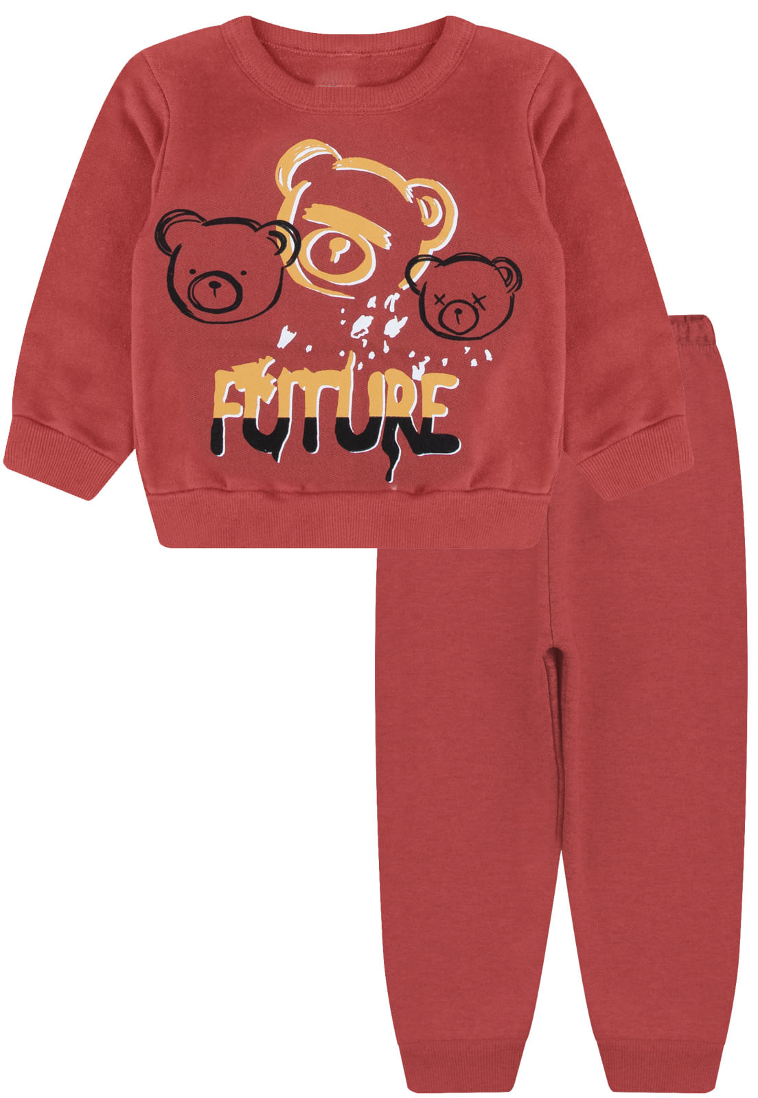 Conjunto Moletom Infantil Menino Felpudo Blusão E Calça