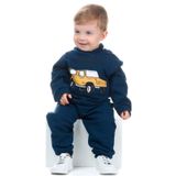 Conjunto Moletom Infantil Menino Felpudo Blusão Com Capuz E Calça Carros