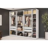 Armário Modulado 2300x360x560 Linha Closets Adapt Branco