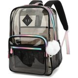 Mochila Transparente Para Meninas, Mochila Escolar Transparente Resistente