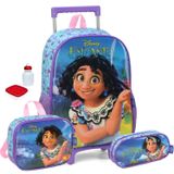 Kit Mochila Escolar Disney Encanto Rodinhas Tam G Lancheira