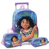 Kit Mochila Rodas Encanto Disney Lancheira Estojo Infantil