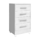Cômoda Slim 4 Gavetas Quarto - Branco