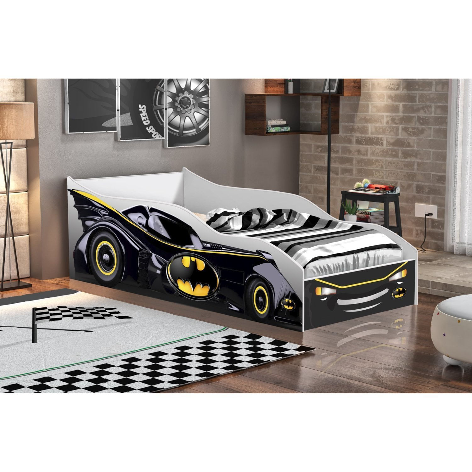 Cama Carro Para Quarto Infantil/solteiro Branco