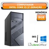 Computador Cpu Pc Intel Core I3 3ª Geração - Memória 8 Gb