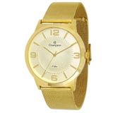 Relógio Champion S-line Cn21005x Slim Dourado Mostrador