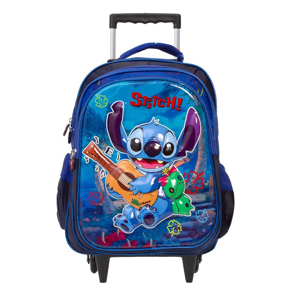 Mochila Infantil Rodinha Stitch Masculina 3d Grande Toys 2u