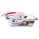 Pote Hermético Vidro Retangular 1040 Ml - Qh-0108