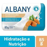 Sabonete Albany Feminino Hidratação Intensiva Amêndoa Doce E Proteína Do Leite 85g Embalagem Com 12 Unidades