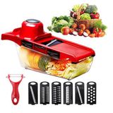 Mandoline Slicer Nicer Fatiador Cortador De Legumes 6 Em 1