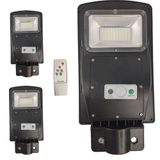 Luminaria Solarm60w Poste Led 3 Und Sensor De Movimento