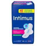 Absorvente Intimus Noturno Extra Proteção Seca Com Abas 45 Unidades