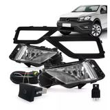 Kit Farol Neblina Milha Gol Voyage Saveiro 18 19 20 21 22 23 Botão Quadrado