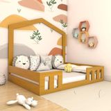 Cama Montessoriana Play Tamanho Casal + Casinha - Timber Móveis Madeira