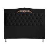 Cabeceira De Cama Box Madri Casal King 195cm Suede Preto