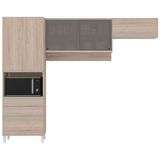 Cozinha Compacta Bartira Amazonita Com 5 Portas, 3 Gavetas E 5 Prateleiras