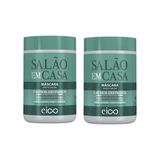 Mascara Eico 1kg Salao Casa Cachos Definidos - Kit C/2un