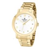 Relógio Champion Feminino Dourado Strass Lançamento