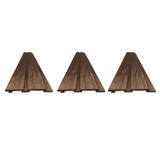 Kit Painel Ripado 3 Barras 285x12,2cm 1m² Poliestireno Jacarandá