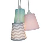 Lustre Pendente Quarto Bebê Poás E Chevron Bivolt