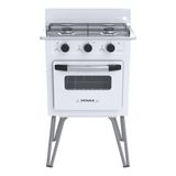 Fogão Portátil 2 Bocas Venax Gemini Vitro Gas GLP Branco