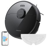 Aspirador De Po Robo D9 Inteligente E Automatico 4000pa 150m De Acao Compativel Com Alexa E Ideal Para Carpetes, 110v, Dreametech, Preto