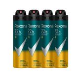 Kit Desodorante Aerosol Rexona V8 Amarelo 150ml - 4 Unidades