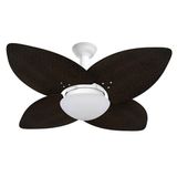 Ventilador Teto Jet Aspen Venti-delta Branco Rattan Marrom