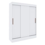 Guarda-roupa Casal 3 Portas De Correr 2 Gavetas Porto Branco