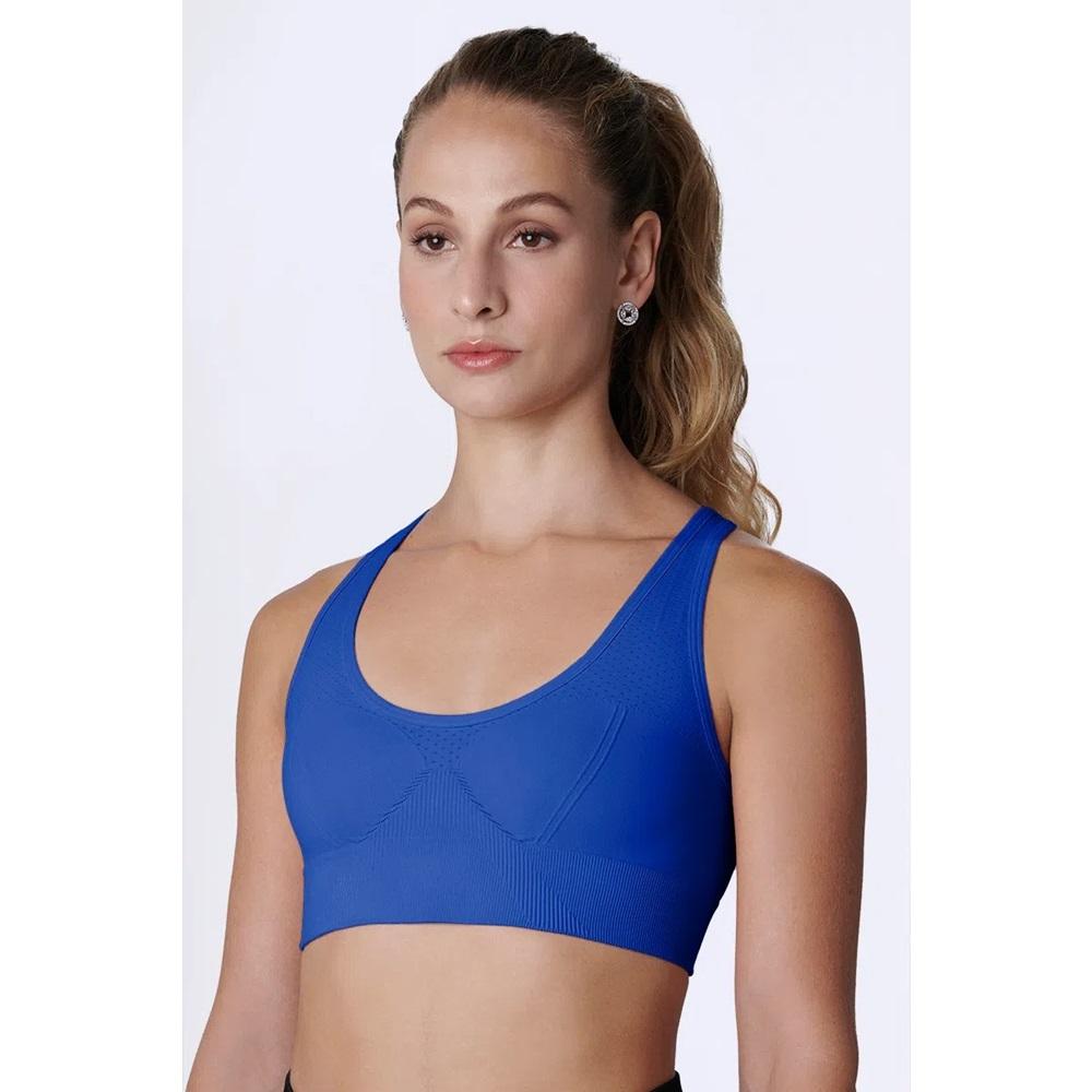 Top Lupo Feminino Com Bojo Seamless 71856 Azul G