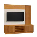 Estante Home Para Tv Logan Mdf E Mdp Naturalle E Off White