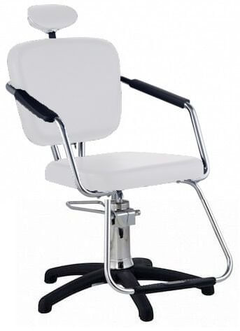 Cadeira de barbeiro hidraulica reclinável milla, cabeleireiro, maquiagem,  móveis p/ salão, fortebello - cor: fendi