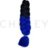 Cabelos 165g 81cm Fibra Orgânica P/tranças Preto/azul Escuro
