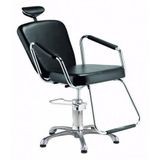 Cadeira Reclinável Alumínio para Barbeiro e Maquiagem, Preta - Nix Dompel