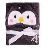 Manta Baby Com Capuz Pinguim Jolitex 75 Cm X 1,00 M