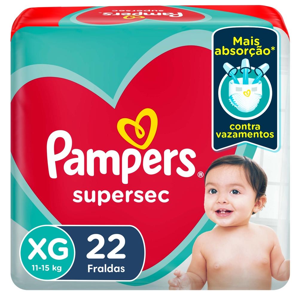 Fralda Pampers Supersec Xg Com 22un