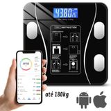 Balança Digital Bioimpedância Corporal Vidro 140kg Bluetooth