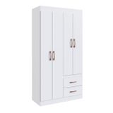 Guarda-roupa 30204 4 Portas 2 Gavetas E 2 Prateleiras Rosário Branco