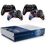 Skin Adesivo Protetor para X Box One S e Controles PSG Neymar Mbappe b1