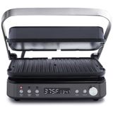 Grill Elétrico Multifuncional 6 Em 1 Antiaderente De Cerâmica, Opções De Aquecimento Duplo E Prensa Fechada, 110v 1600w, Greenpan, Preto