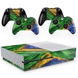 Skin Adesivo Protetor para X Box One S e Controles Brasil b3
